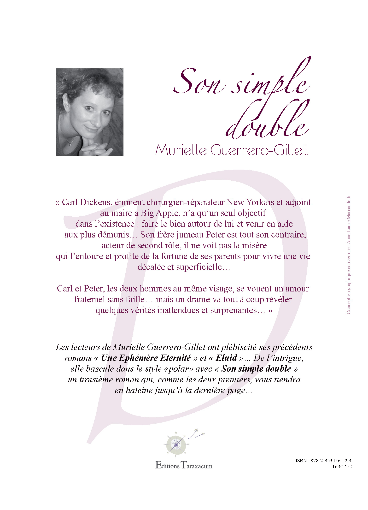 Murielle Guerrero-Gillet - Son simple double - couverture dos